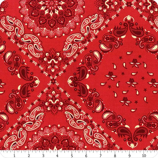 Bandana Red 3-Yard Precut 108" Backing