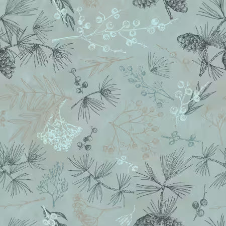 Mint Tree Bits 3-Yard Precut 108" Backing