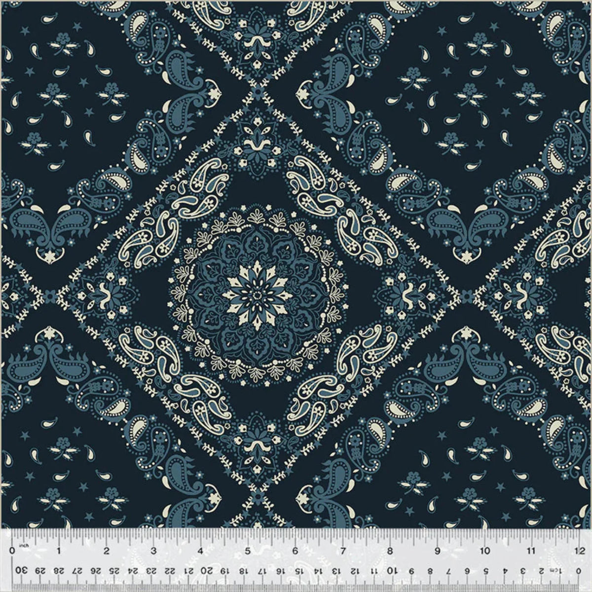 Bandana Navy 3-Yard Precut 108" Backing