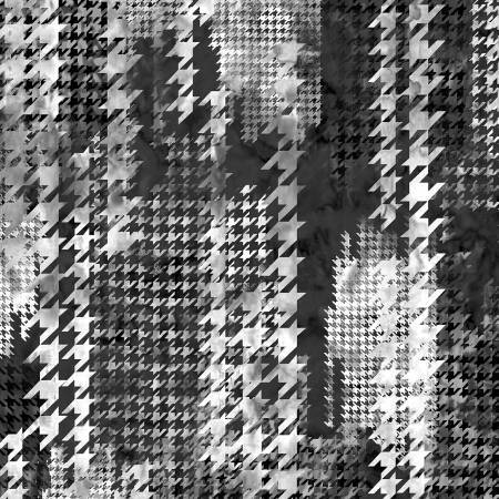Black Houndstooth Kaleidoscope 3-Yard Precut 108" Backing