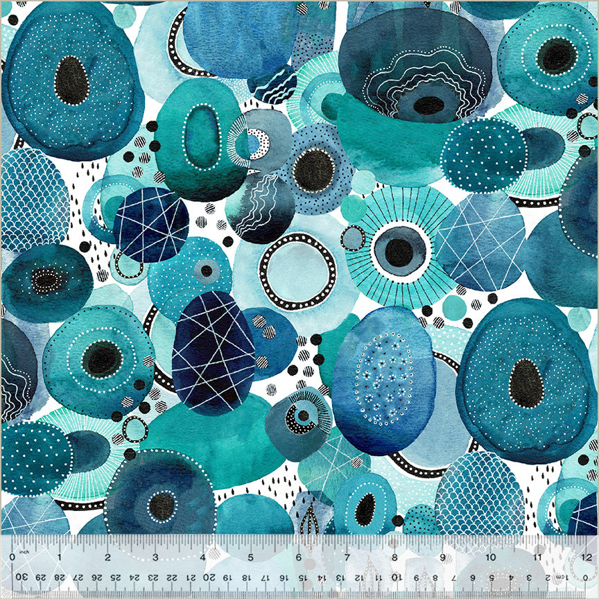 Aqua Ebb & Flow 3-Yard Precut 108" Backing