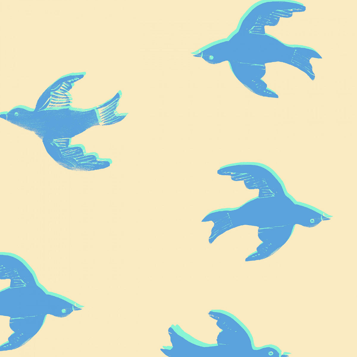 Ivory Bluebird 3-Yard Precut 108" Backing