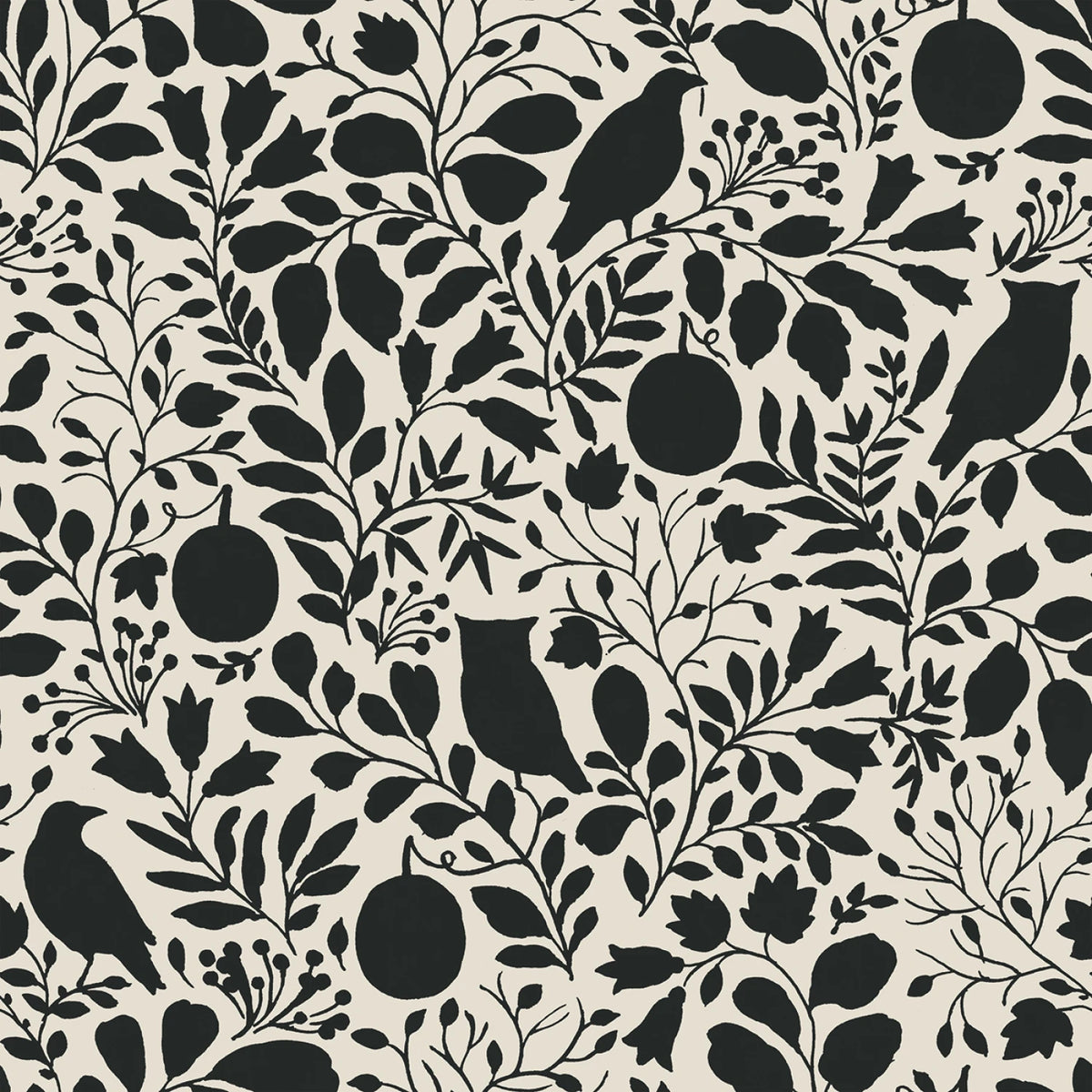 Trick or Treat Silhouette Cream 3-Yard Precut 108" Backing