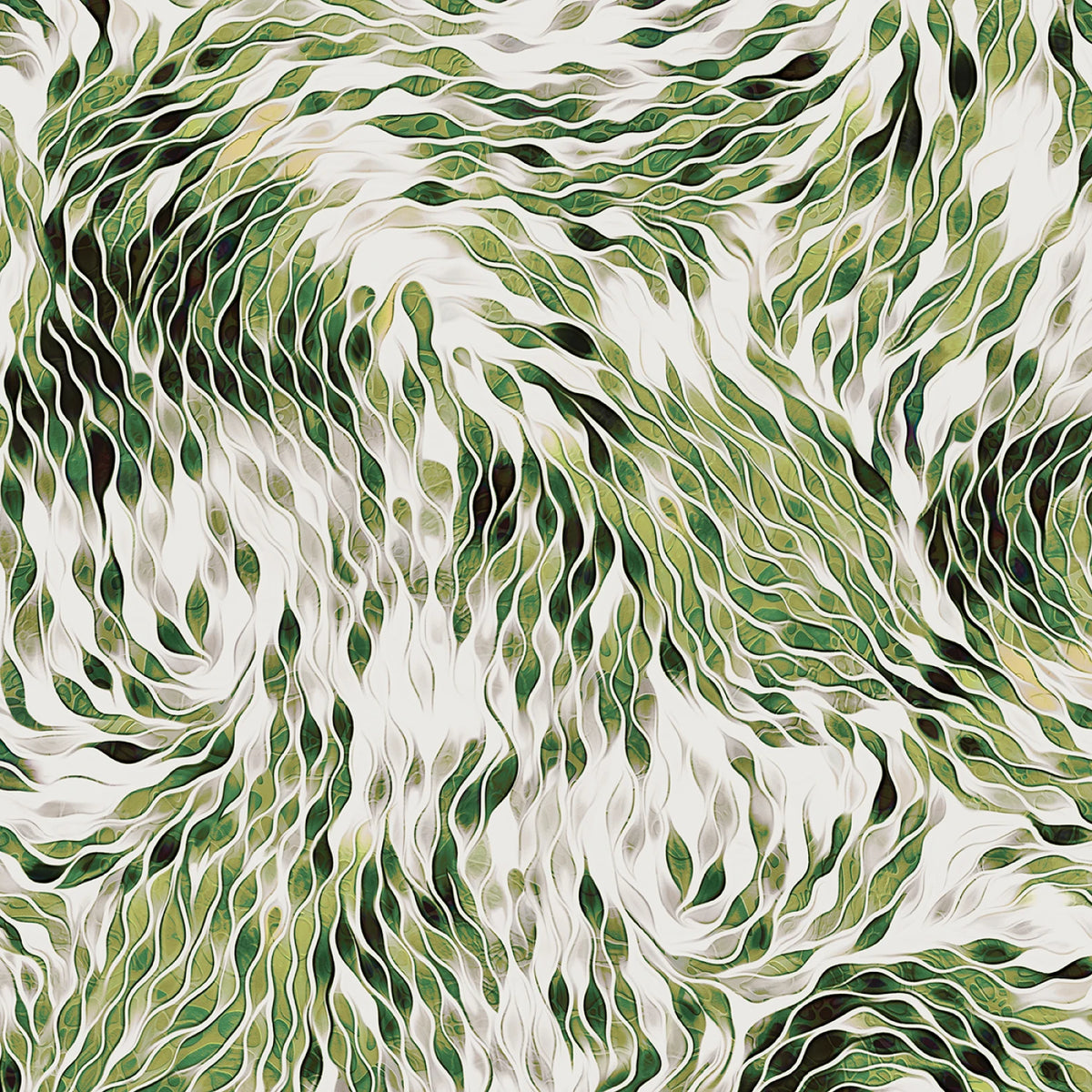 Vitality Harmonious Strokes Green 3-Yard Precut 108" Backing