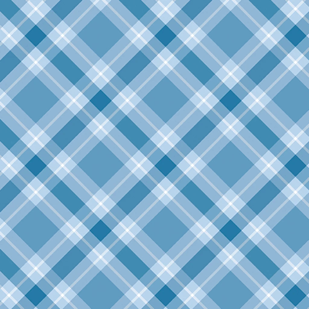 Plaid Light Blue 3-Yard Precut 108" Backing