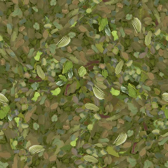 Fluttering Petals Green 3-Yard Precut 108" Backing