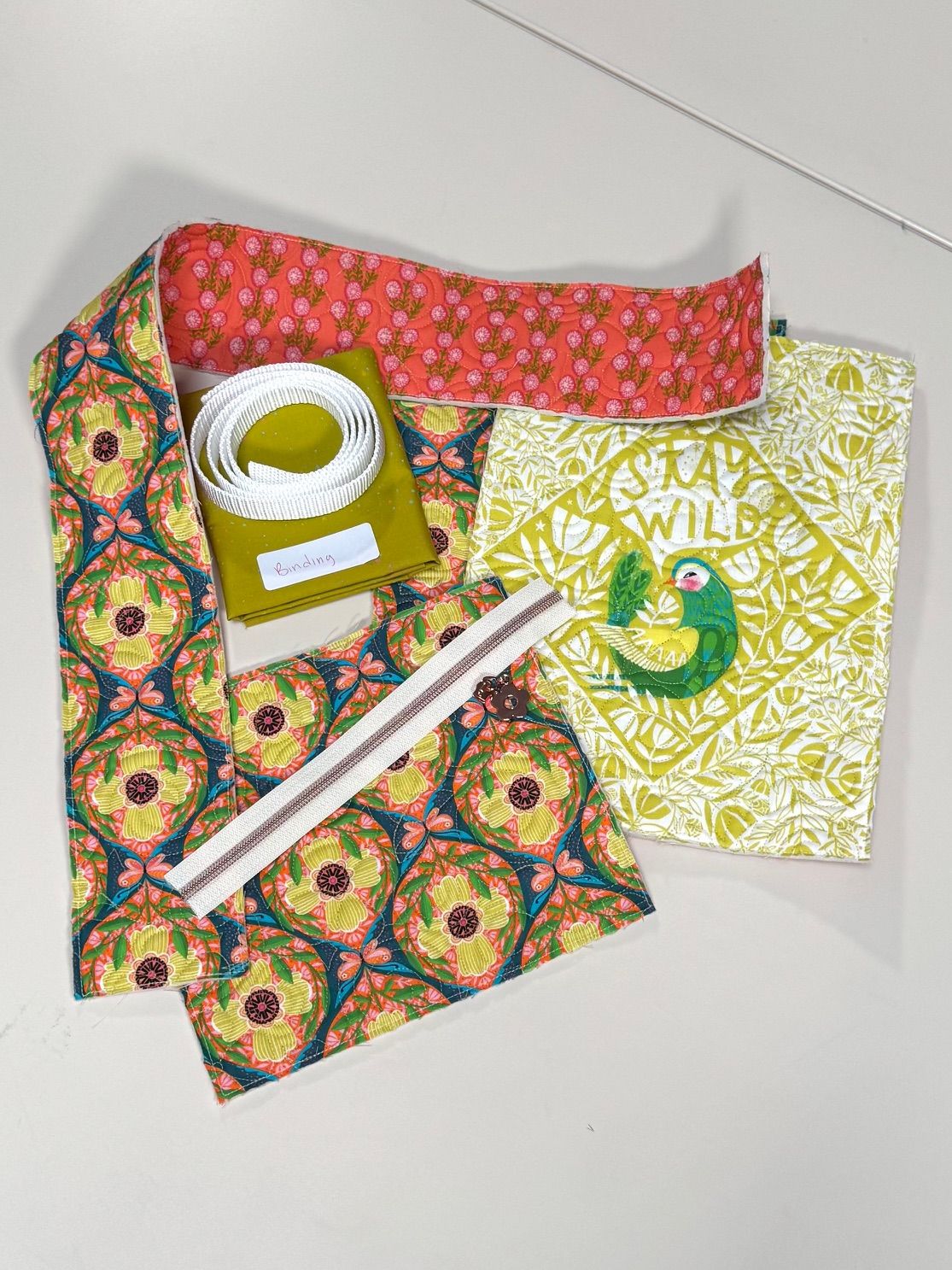 "Stay Wild" Bird Everyday Quilted Tote Kit -Small
