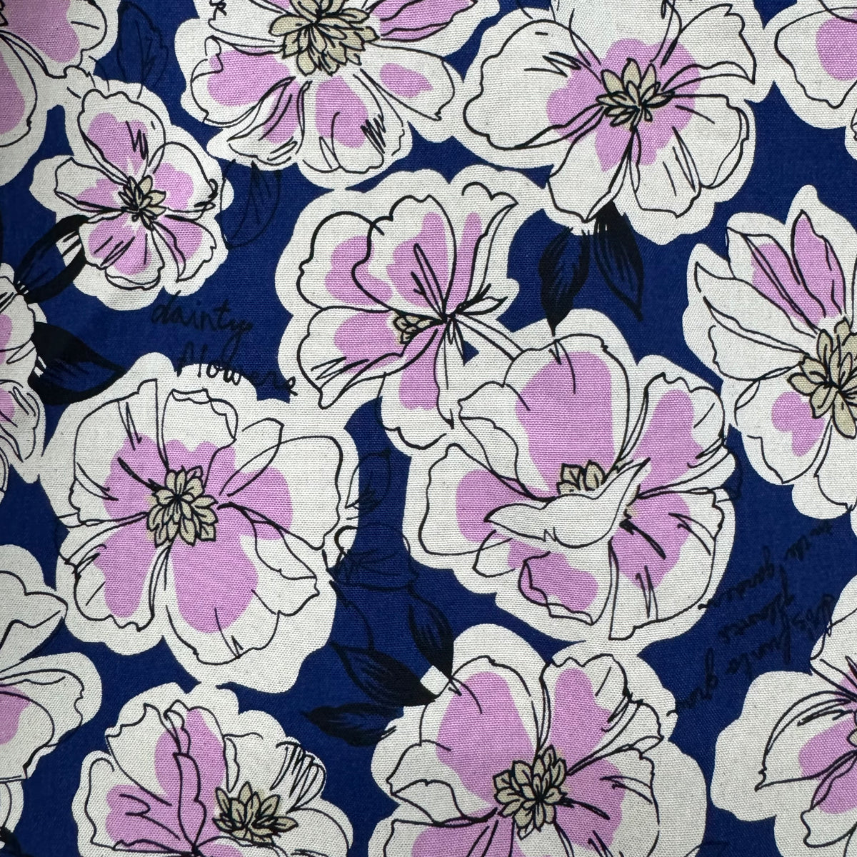Asano Hand Drawn Flowers Navy