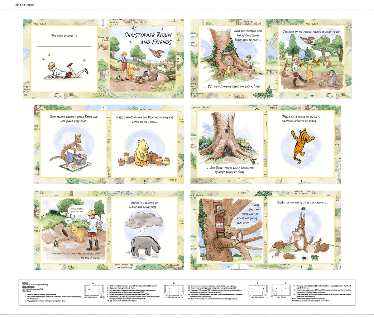 Classic Winnie Book Panel