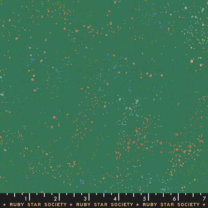 Metallic Emerald Green Ruby Star Speckled #74M