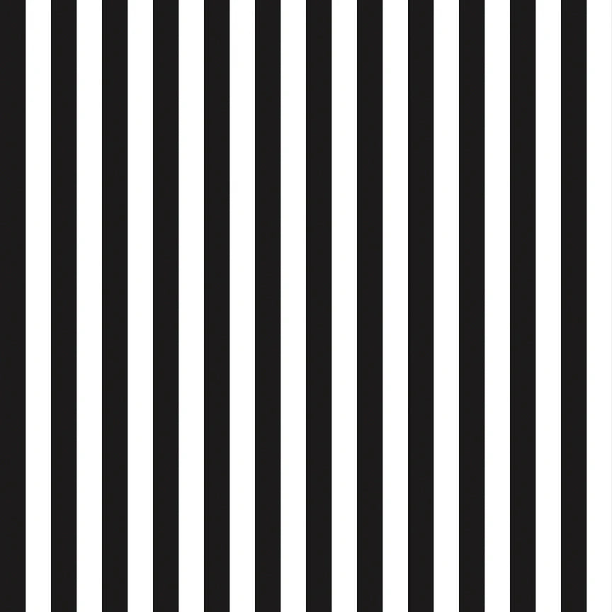 Half Inch Stripes Black and White