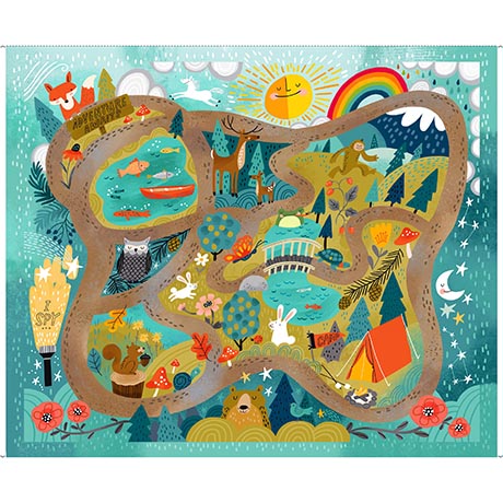 "Let's Camp" Playmat Panel