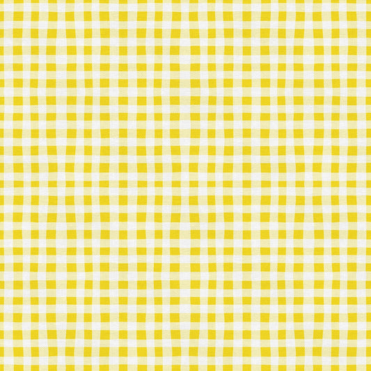 Italian Citrus Yellow Gingham 3-Yard Precut 118" Backing