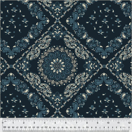 Bandana Navy 3-Yard Precut 108" Backing