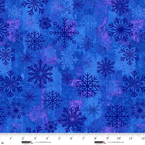 Admiral Snowflake Toss 3-Yard Precut 108" Backing