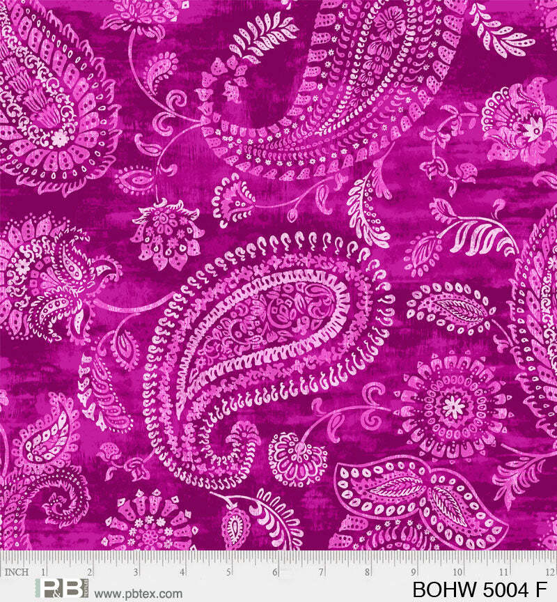 Fuchsia Bohemia 3-Yard Precut 108" Backing
