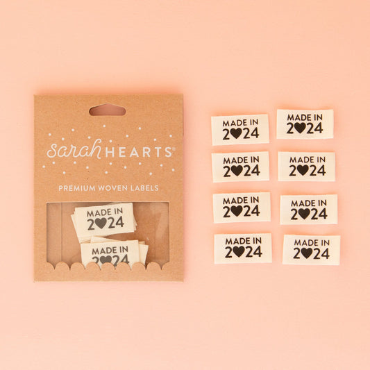 "Made in 2024" Organic Cotton Labels