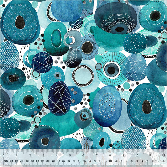 Aqua Ebb & Flow 3-Yard Precut 108" Backing