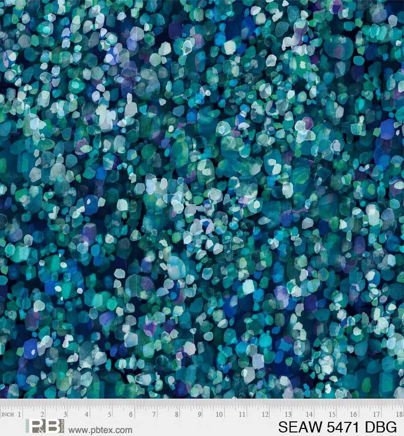 Turquoise Sea Glass 3-Yard Precut 108" Backing