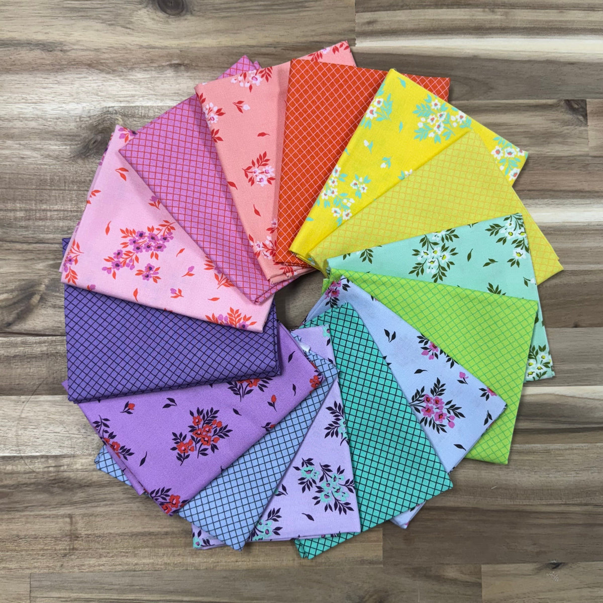 On the Grid/What A Ditz Tula Pink FQ bundle