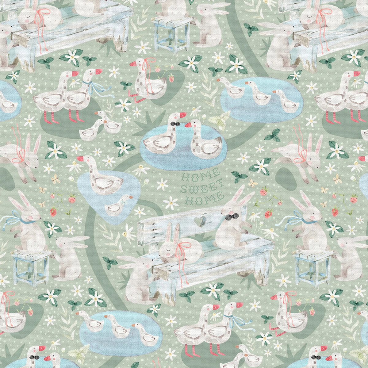 Goose Tales Green 3-Yard Precut 118" Backing