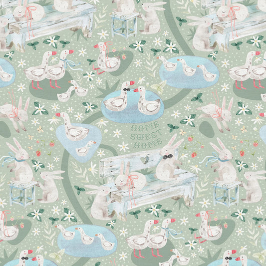Goose Tales Green 3-Yard Precut 118" Backing