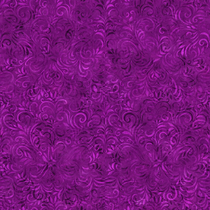 Coloressence Blooming Vine Magenta 3-Yard Precut 108" Backing
