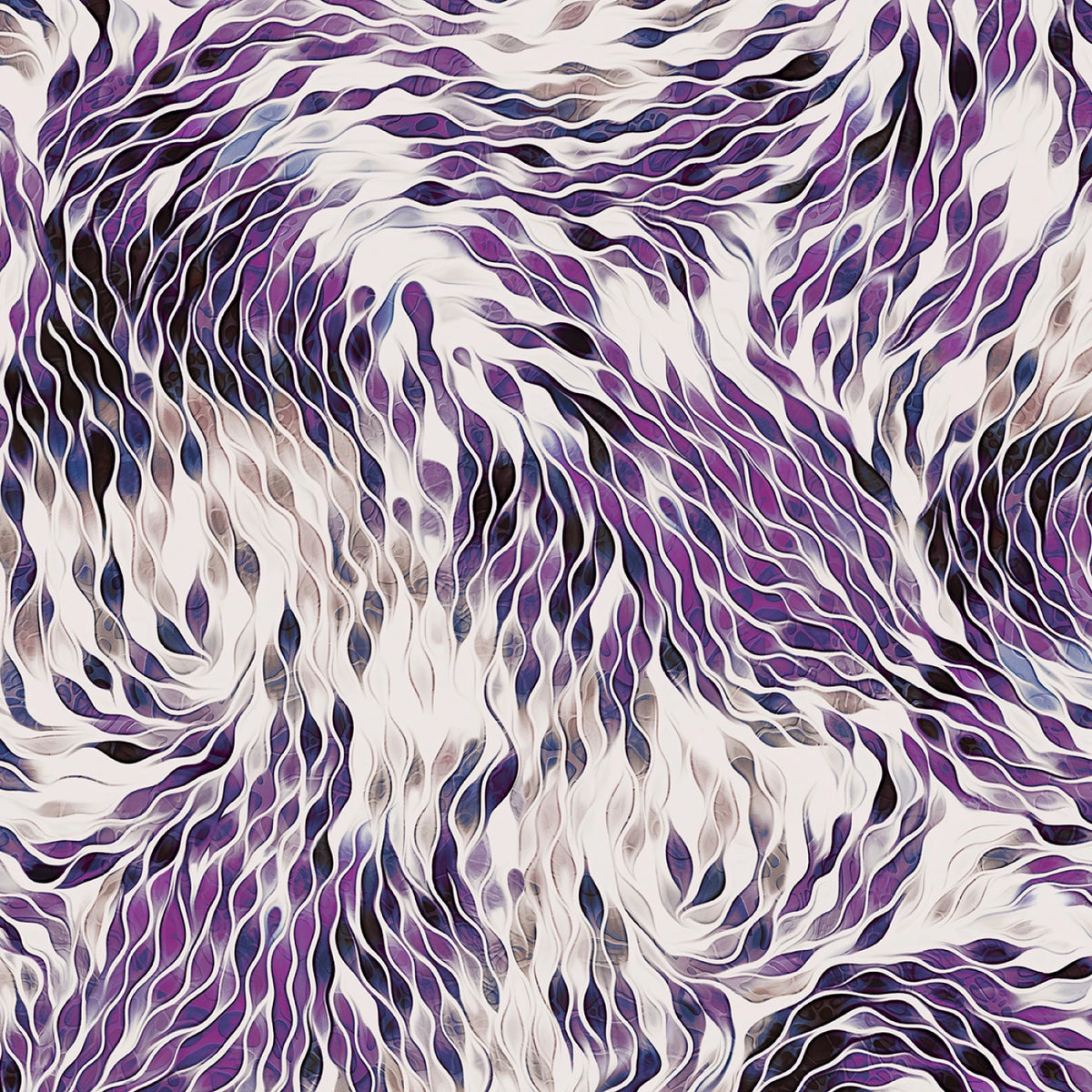 Vitality Harmonious Strokes Purple 3-Yard Precut 108" Backing