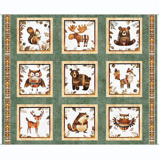 Sage Animal Picture Patches Panel
