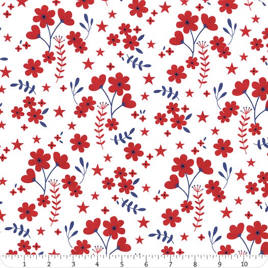 Freedom Garden Ditsy Floral Multi 3-Yard Precut 108" Backing