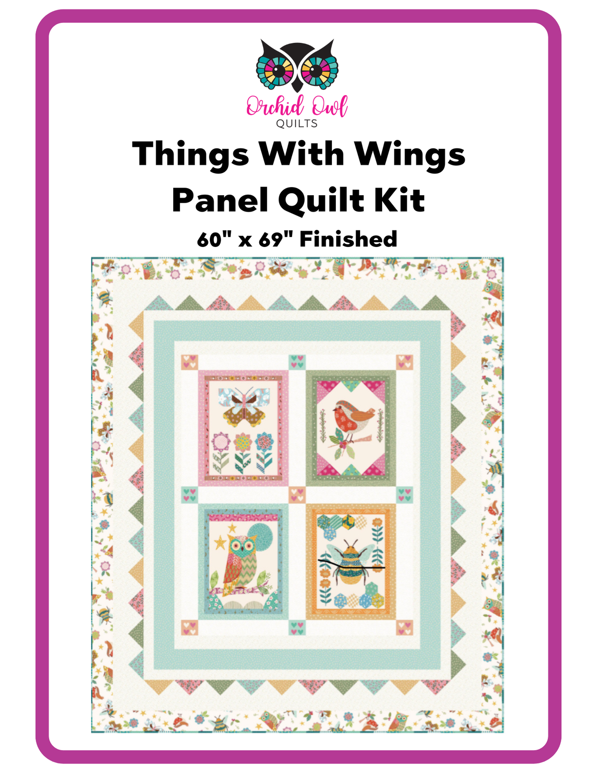 Things With Wings Panel Quilt Kit