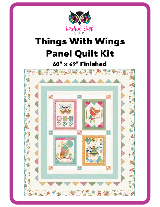 Things With Wings Panel Quilt Kit