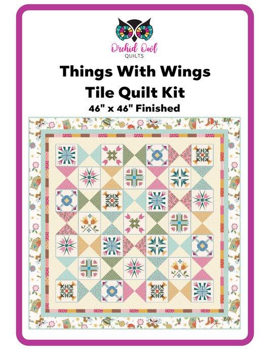 Things With Wings Tile Quilt kit