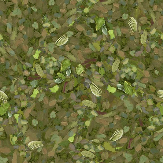 Fluttering Petals Green 3-Yard Precut 108" Backing
