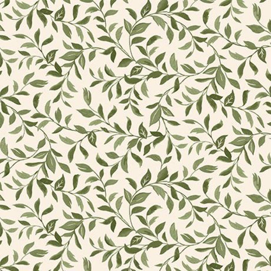 Dahlia Dreams Cream Sage 3-Yard Precut 108" Backing
