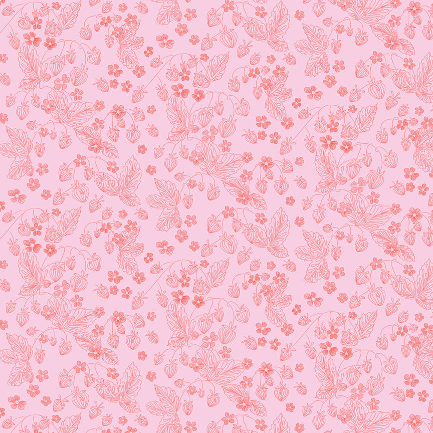 Country Poetry Pink Linear Floral