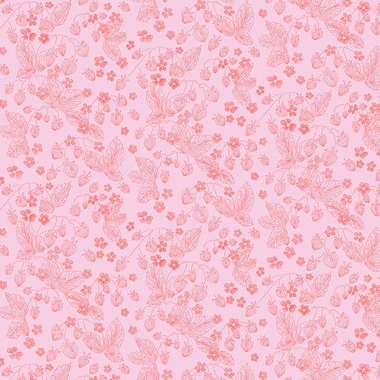 Country Poetry Pink Linear Floral
