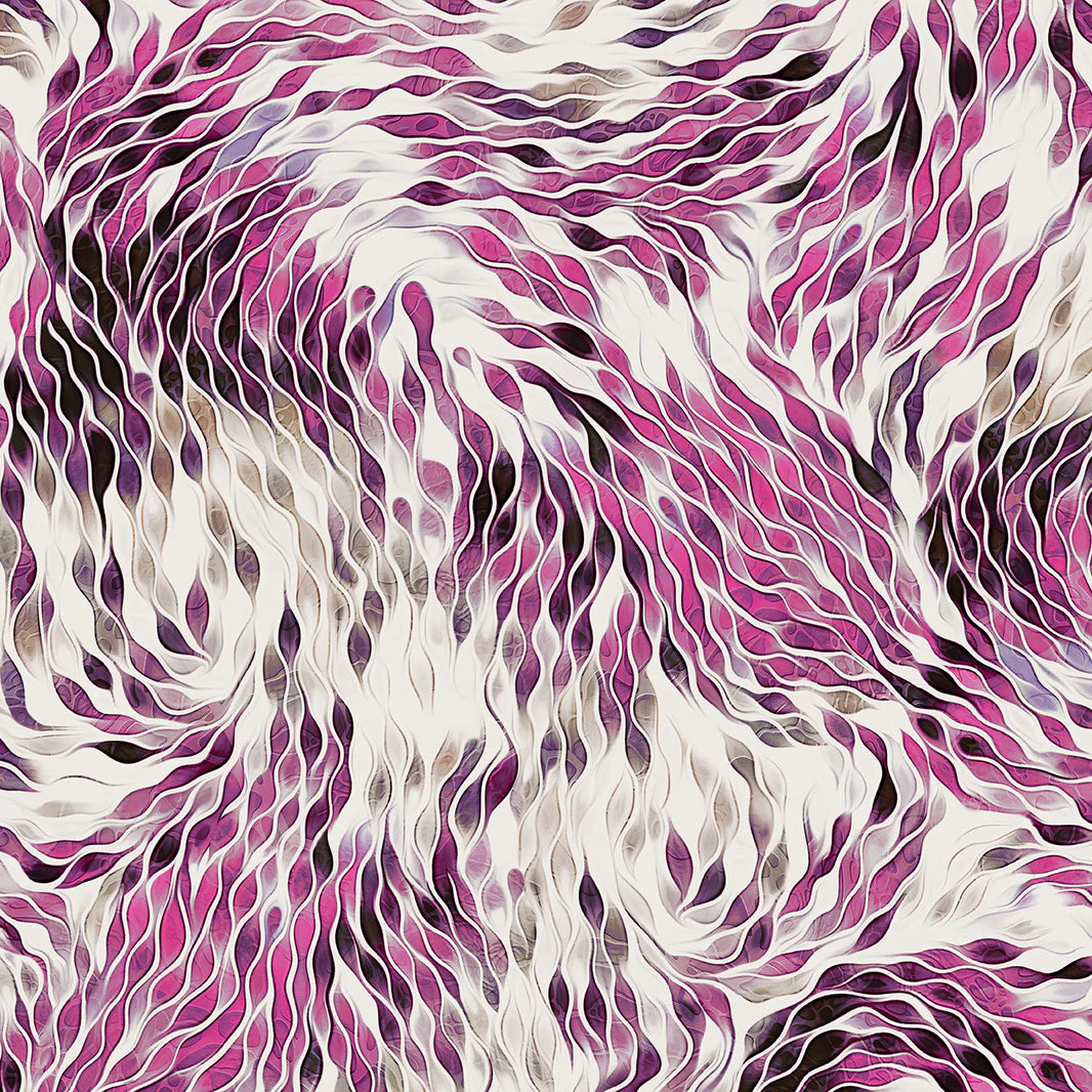 Vitality Harmonious Strokes Pink 3-Yard Precut 108" Backing