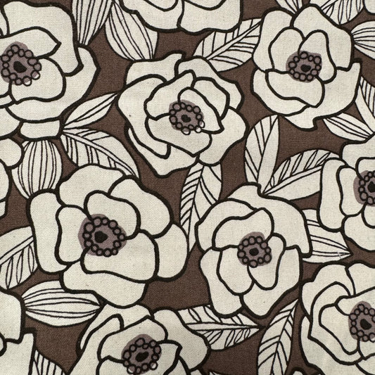 Asano Scandi Bold Ink Floral Brown