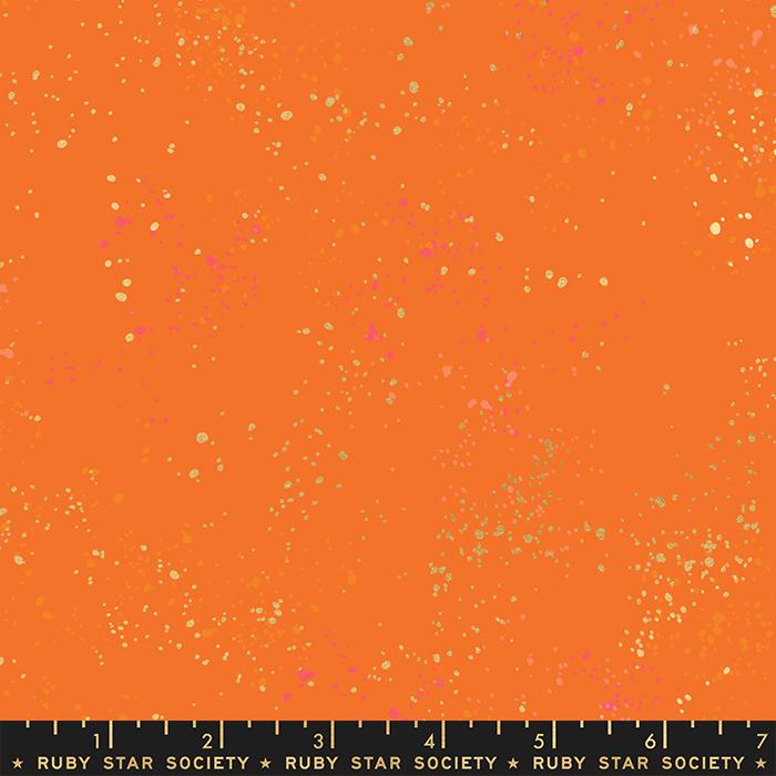Metallic Burnt Orange Ruby Star Speckled 98M