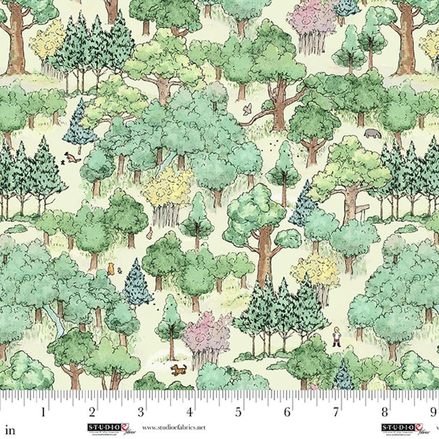 Classic Winnie The Pooh Green Forest