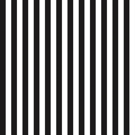Half Inch Stripes Black and White