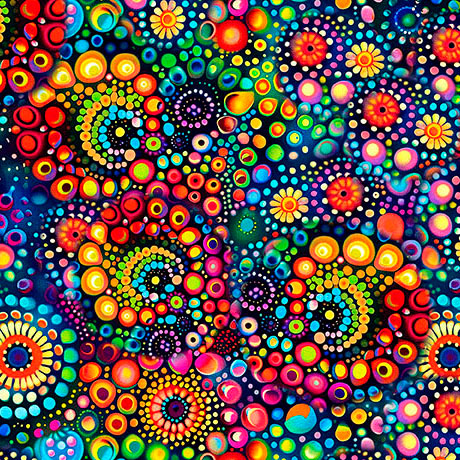 Jubilee Dot Geo 3-Yard Precut 108" Backing