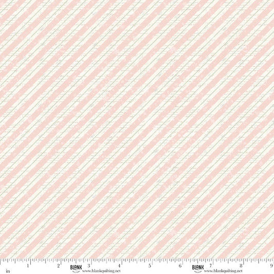 Christmas Magic Pink Bias Stripe