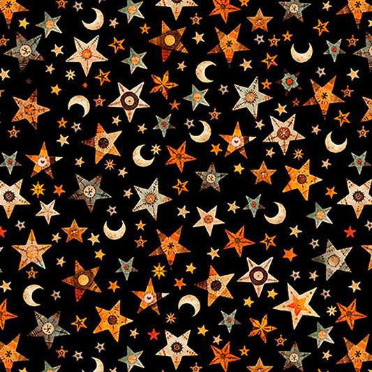 Stars & Moons Black