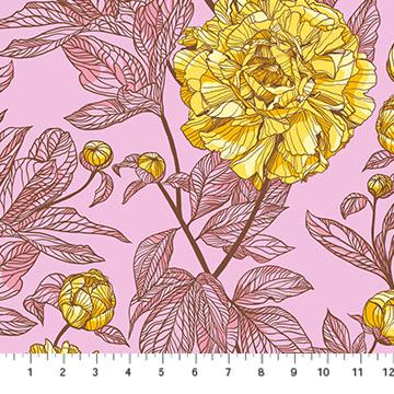 Indelible Peony Sunshine 3-Yard Precut 108" Backing