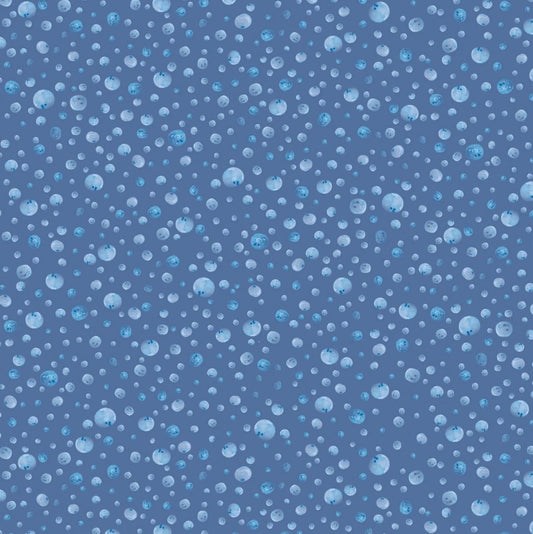Happy Ocean Life Tonal Bubbles Dark Blue