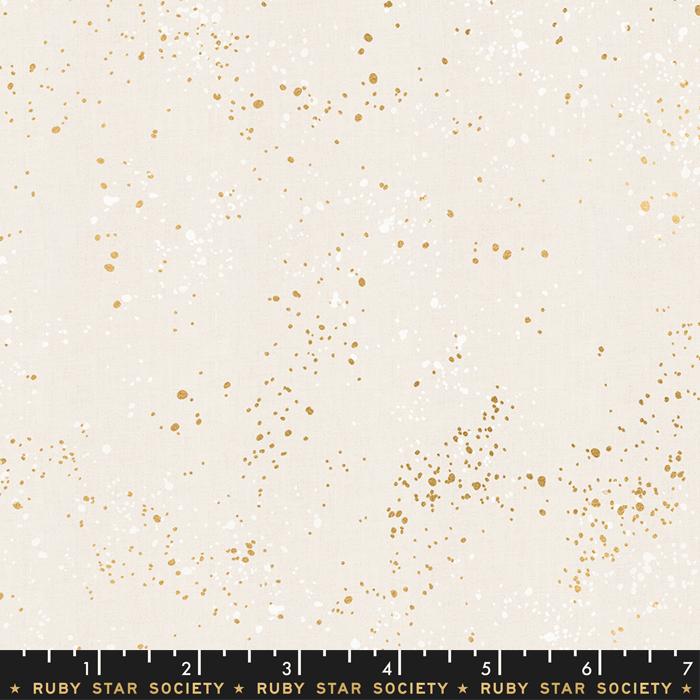 Metallic White Gold Ruby Star Speckled 14M