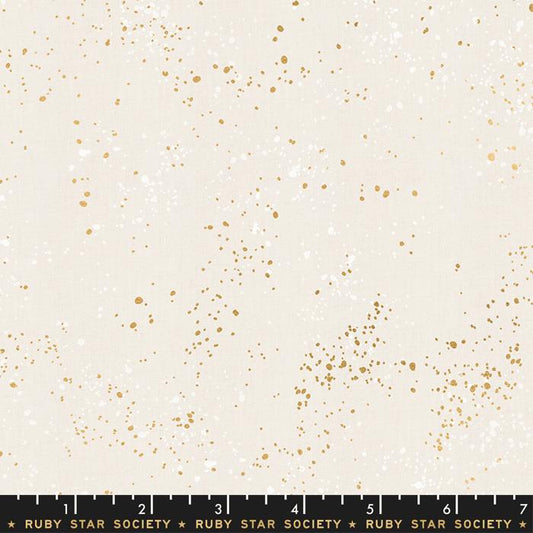 Metallic White Gold Ruby Star Speckled 14M